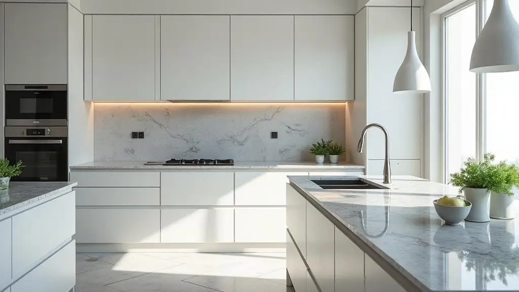 Pristine luxury kitchen after deep cleaning service